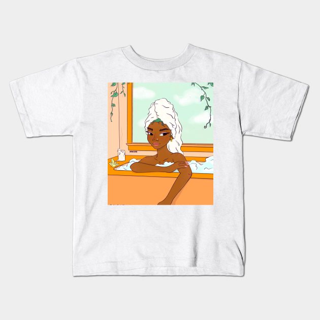 Self Care Kids T-Shirt by RobinElayn